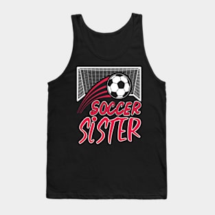 Soccer Sister Leopard Funny Soccer Sister Mothers Day Tank Top